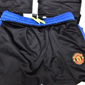 Manchester United warmup pants black Blue NWOT M